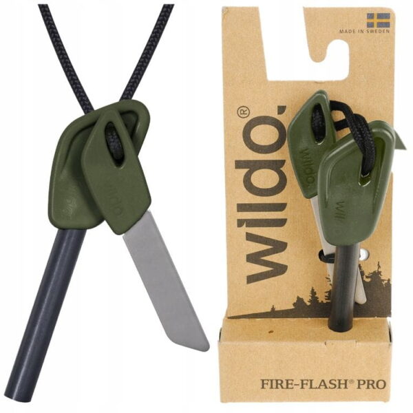 Krzesiwo Fire Flash Pro Small Survival - Oliwkowe | Wildo