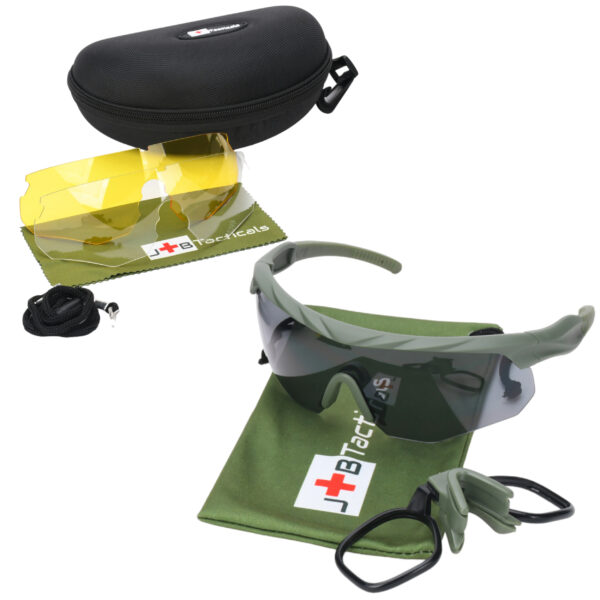 Okulary Taktyczne Ochronne JBTacticals JB-04 – Zielone