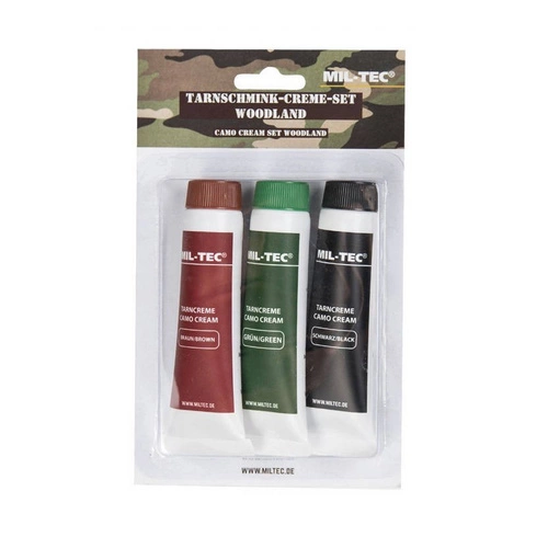 Farba Maskująca Mil-Tec w Tubce 3 Kolory Woodland