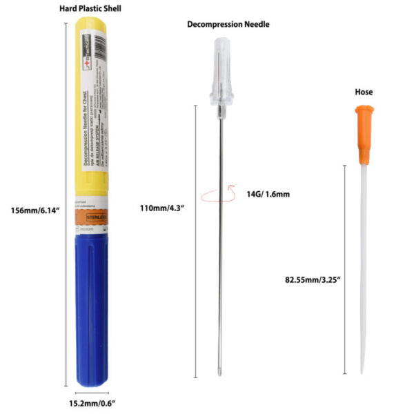 Igła Angiocath JB Tacticals do odbarczania odmy prężnej 14Ga x 3,25″