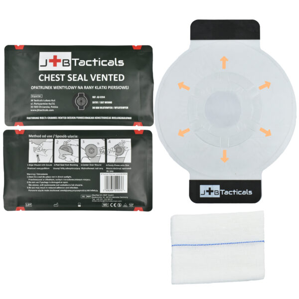 Opatrunek Wentylowy na rany klatki piersiowej Chest Seal Vented AZ-CS14