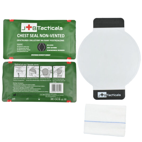 Niewentylowany Opatrunek Okluzyjny na rany klatki piersiowej Chest Seal NONVENTED AZ-CS15