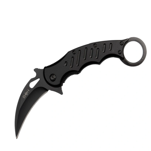 Nóż Karambit Sprężynowy BSH Adventure Czarny (N059A)